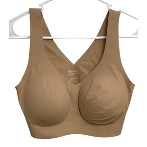NWOT Honeylove SoftForm Wireless Bra Nude Beige Size L 38B/C